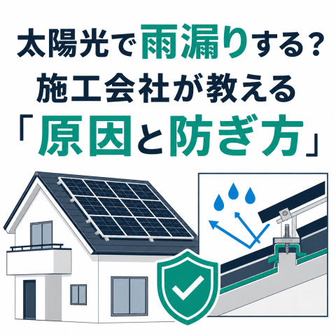 太陽光で雨漏りする？施工会社が教える「原因と防ぎ方」
